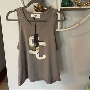 Soul Cycle Women's Medium M Gray Sleeveless Tank Top NWT